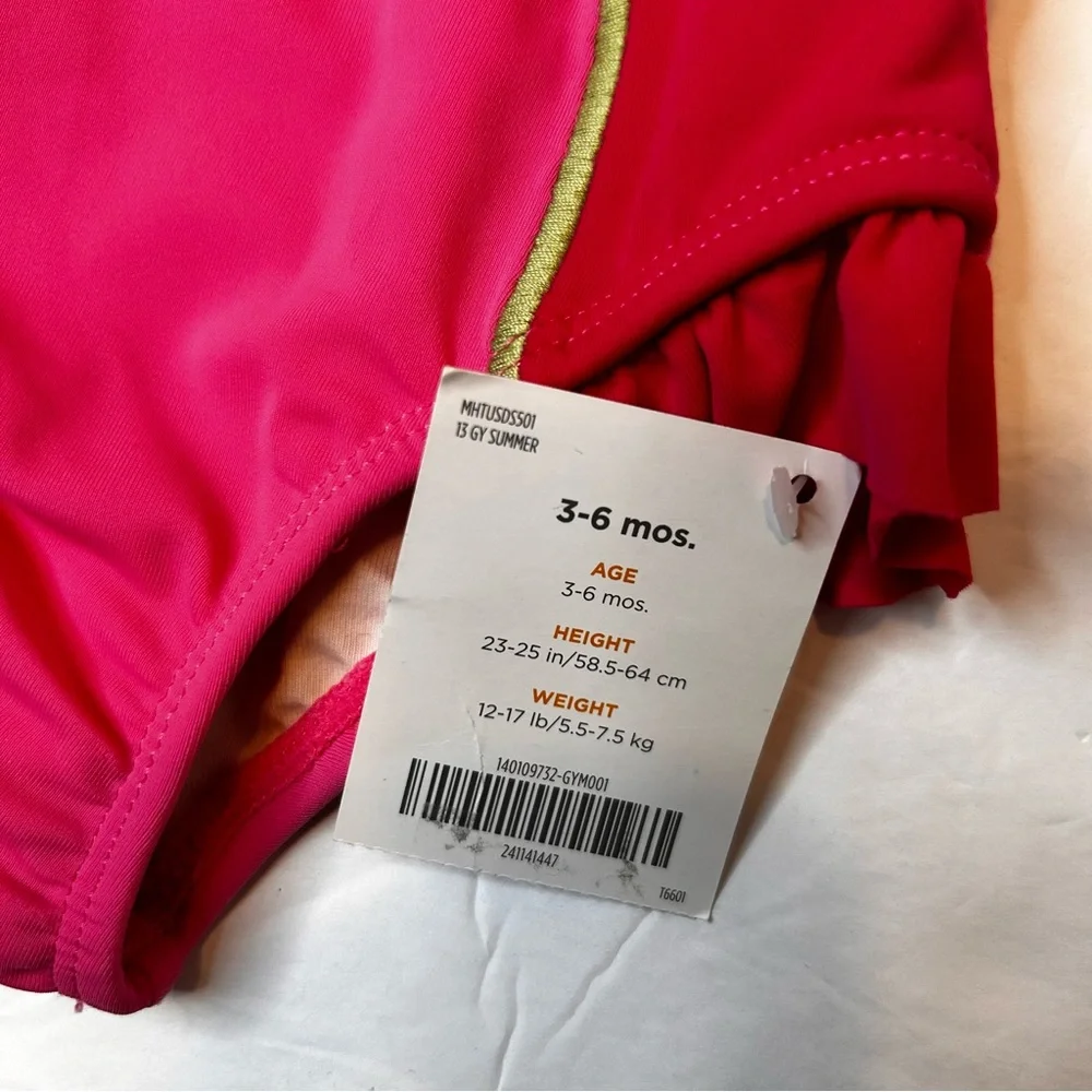 NWT Gymboree Koala Baby Girl Onepiece Swimsuit.Size 3-6 Months.Pink.Red …